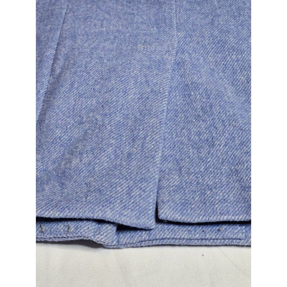 Periwinkle Moto Peacoat Wool Blend The Loft Women's XS - Picture 9 of 10